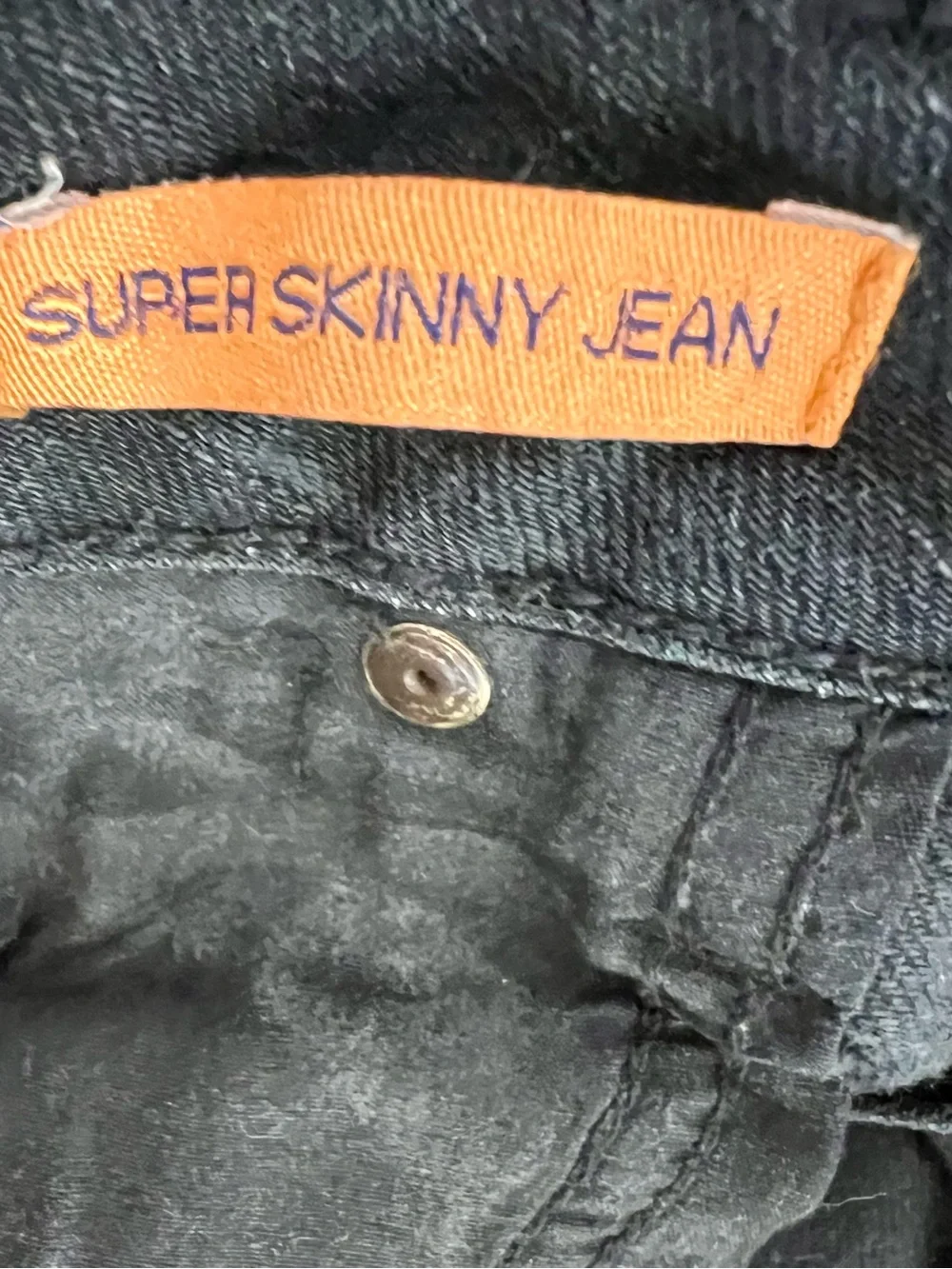 TORY BURCH Vintage Super Skinny Pin-Tuck Dark Wash Jean